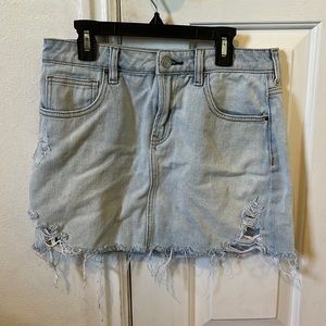 Light blue washed denim skirt from Pacsun
